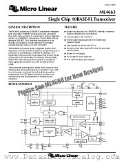 ML4663 datasheet pdf Micro Linear