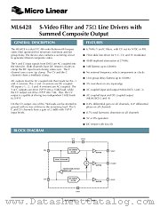 ML6428 datasheet pdf Micro Linear