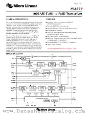 ML6691 datasheet pdf Micro Linear