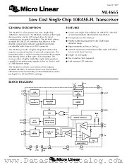 ML4665 datasheet pdf Micro Linear