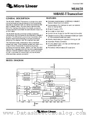 ML4658 datasheet pdf Micro Linear