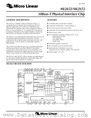 ML2652/ML2653 datasheet pdf Micro Linear