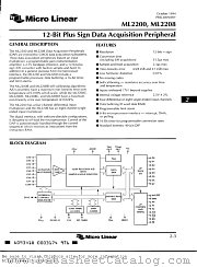 ML2208 datasheet pdf Micro Linear