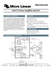 ML2751 datasheet pdf Micro Linear