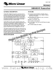ML4662 datasheet pdf Micro Linear
