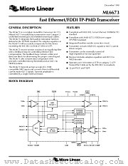 ML6673 datasheet pdf Micro Linear