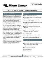 ML2721 datasheet pdf Micro Linear