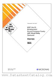 MSP34X1G datasheet pdf Micronas
