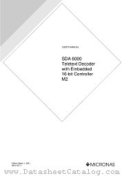 SDA6000 datasheet pdf Micronas