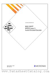 MAS3587F datasheet pdf Micronas