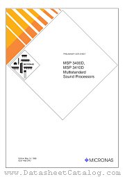 MSP3400D datasheet pdf Micronas