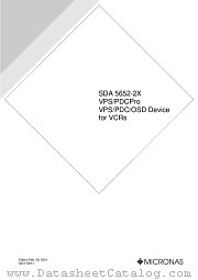 SDA5652-2X datasheet pdf Micronas