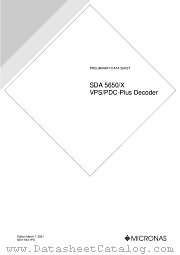 SDA5650 datasheet pdf Micronas
