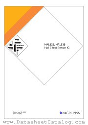 HAL535 datasheet pdf Micronas
