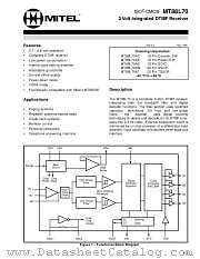 MT88L70 datasheet pdf Mitel Semiconductor