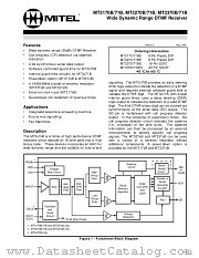 MT3170B datasheet pdf Mitel Semiconductor