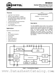 MH88634 datasheet pdf Mitel Semiconductor