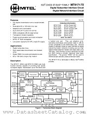 MT9172 datasheet pdf Mitel Semiconductor