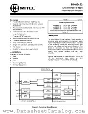 MH88422 datasheet pdf Mitel Semiconductor