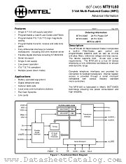 MT91L60 datasheet pdf Mitel Semiconductor