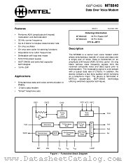 MT8840 datasheet pdf Mitel Semiconductor