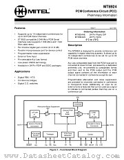MT8924 datasheet pdf Mitel Semiconductor