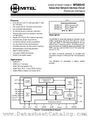 MT8931C datasheet pdf Mitel Semiconductor