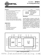 MT8816 datasheet pdf Mitel Semiconductor
