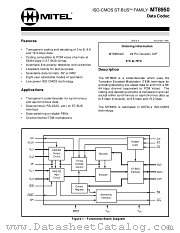 MT8950 datasheet pdf Mitel Semiconductor