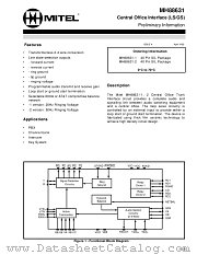 MH88631 datasheet pdf Mitel Semiconductor