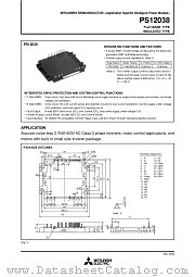 PS12038 datasheet pdf Mitsubishi Electric Corporation