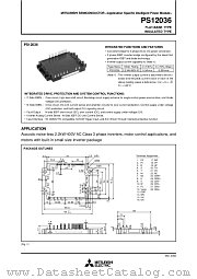 PS12036 datasheet pdf Mitsubishi Electric Corporation