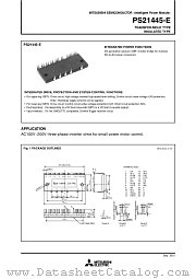 PS21445-E datasheet pdf Mitsubishi Electric Corporation