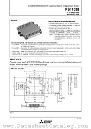 PS11035 datasheet pdf Mitsubishi Electric Corporation