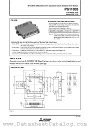 PS11033 datasheet pdf Mitsubishi Electric Corporation