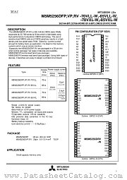 M5M5256DVP-85VXL-W datasheet pdf Mitsubishi Electric Corporation