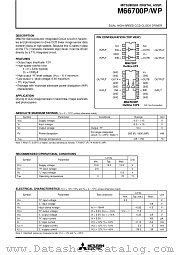 M66700P datasheet pdf Mitsubishi Electric Corporation