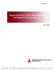 M37640E8-XXXFP datasheet pdf Mitsubishi Electric Corporation