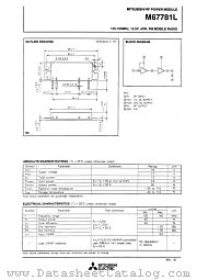 M67781L datasheet pdf Mitsubishi Electric Corporation