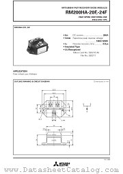 RM200HA-24F datasheet pdf Mitsubishi Electric Corporation