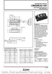 CM200E3U-12H datasheet pdf Mitsubishi Electric Corporation