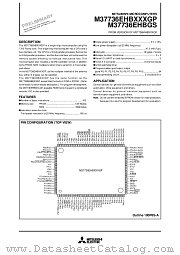 M37736EHBGS datasheet pdf Mitsubishi Electric Corporation