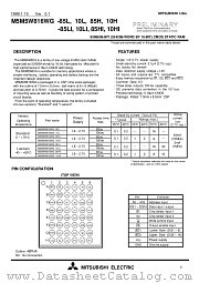 M5M5W816WG-85L datasheet pdf Mitsubishi Electric Corporation