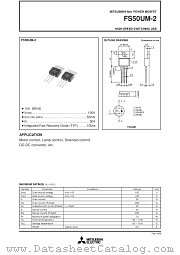FS50UM-2 datasheet pdf Mitsubishi Electric Corporation