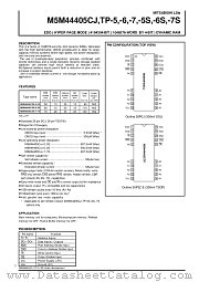 M5M44405CJ datasheet pdf Mitsubishi Electric Corporation