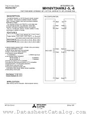 MH16V724AWJ-5 datasheet pdf Mitsubishi Electric Corporation
