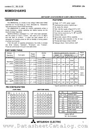 M5M5V216AWG datasheet pdf Mitsubishi Electric Corporation