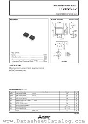 FS30VSJ-2 datasheet pdf Mitsubishi Electric Corporation