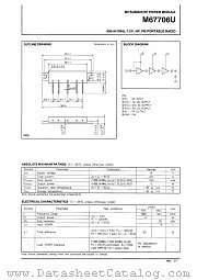 M67706U datasheet pdf Mitsubishi Electric Corporation