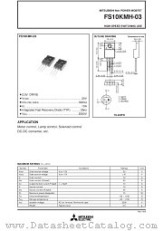 FS10KMH-03 datasheet pdf Mitsubishi Electric Corporation
